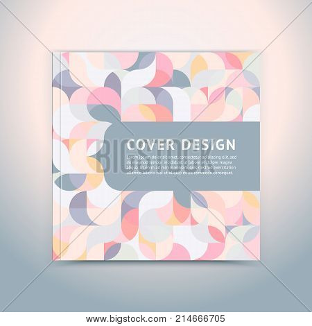 Geometric Color Cover In A Modern Flat Style With Space For A Title And Logo. Vector Illustration. B