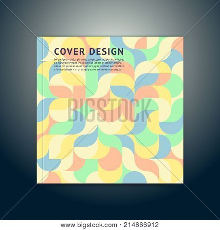 Geometric Color Cover In A Modern Flat Style With Space For A Title And Logo. Vector Illustration. B