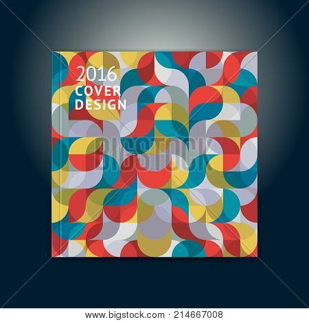 Geometric Color Cover In A Modern Flat Style With Space For A Title And Logo. Vector Illustration. B