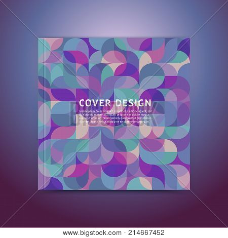 Geometric Color Cover In A Modern Flat Style With Space For A Title And Logo. Vector Illustration. B