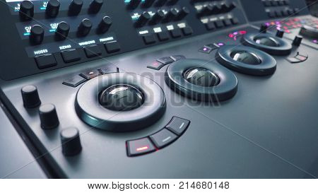 Telecine control machine for edit or adjust color on digital video movie or film in the post production stage.