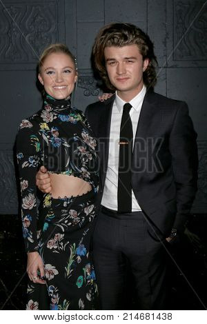 LOS ANGELES - NOV 17:  Maika Monroe, Joe Keery at 