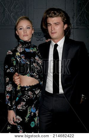 LOS ANGELES - NOV 17:  Maika Monroe, Joe Keery at 