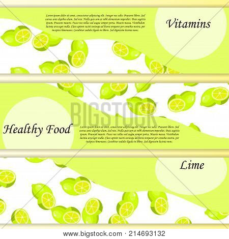 Sweet juicy whole and slice lemon or lime fruit symbol for jam and juice product label or grocery store, shop and farm market design. Vector square label, lime jam, sauce or juice label on a seamless pattern background with soft shadow