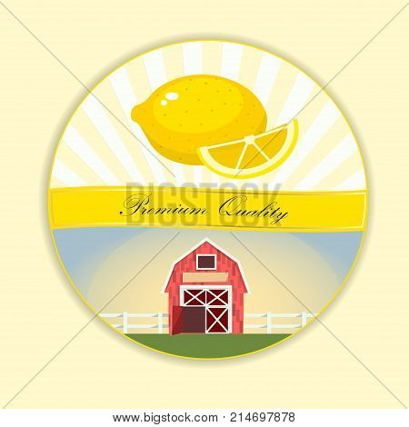 Sweet juicy whole and slice lemon or lime fruit symbol for jam and juice product label or grocery store, shop and farm market design. lemon jam, sauce or juice label