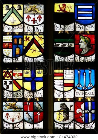 หน้าต่างกระจกสี Oude Kerk (โบสถ์เก่า), อัมสเตอร์ดัม
