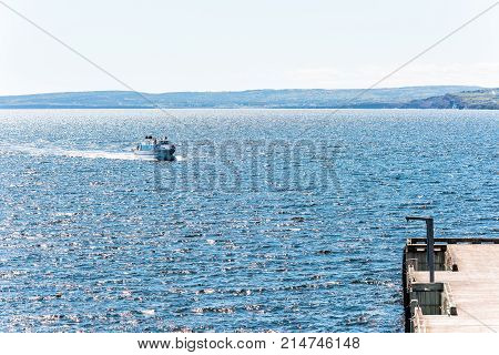Perce, Canada - June 6, 2017: Bonaventure Island Park Entrance In Gaspe Peninsula, Quebec, Gaspesie
