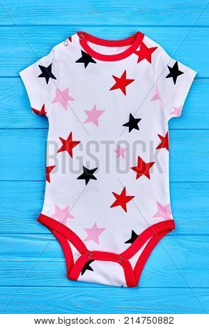 Infant baby printed cotton romper. Short sleeve with a pattern of stars baby bodysuit. High quality baby bodysuit on sale.