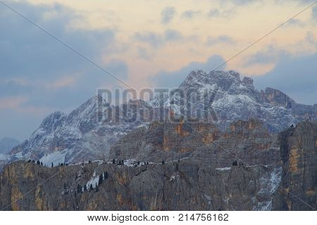 Alpine landscape in the Dolomites, Italy, Europe