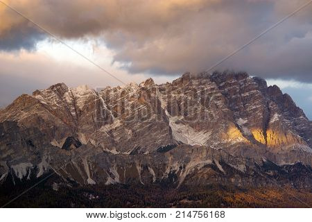 Alpine landscape in the Dolomites, Italy, Europe