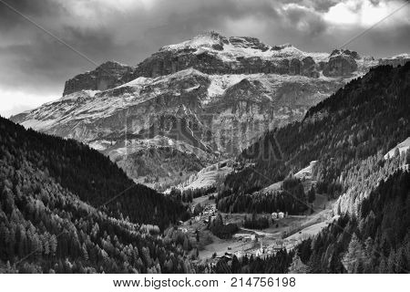 Alpine landscape in the Dolomites, Italy, Europe