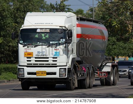 Cement Truck Of Ekarat Logistic Company.