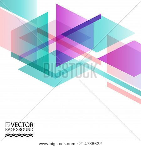 Abstract digital Memphis style geometric trendy background. With place for your message. Business or tech presentation cover template. eps10