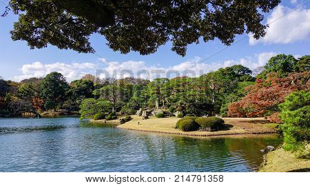 Rikugien Garden In Tokyo, Japan