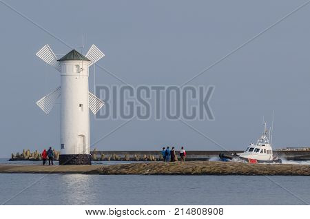 MOTORBOAT AND STAWA MILLS - Border Guard boat on patrol