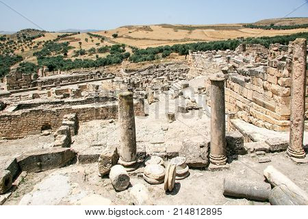 Ruins Dougga - the former capital of Numibia. Tunisia