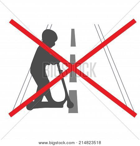 No push scooter allowed on the road