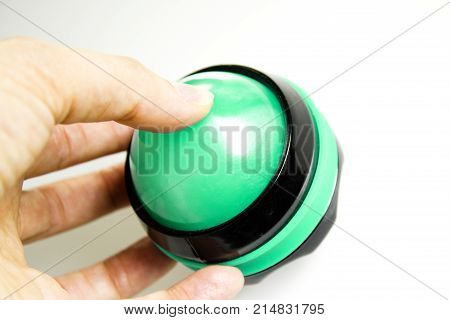 Green rollon ball for relaxing body massage