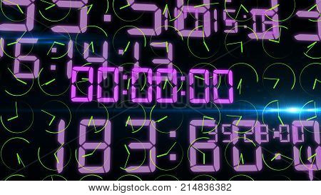 Digital Time Concept Illustration