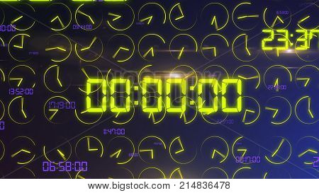 Digital Time Concept Illustration