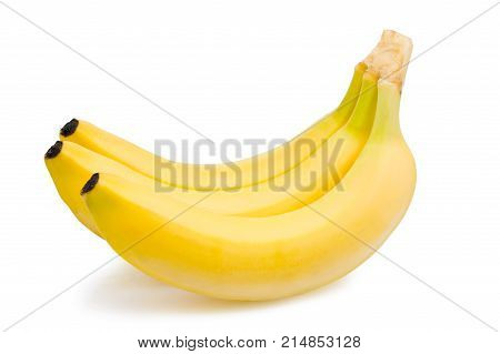 Bananas flesh bunch isolated on white background