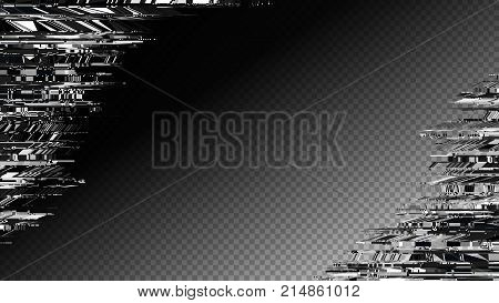 Glitch frame. Display error background. Computer screen digital noise. Abstract business design. Video game glitch. TV signal fail. Technical problem grunge wallpaper.