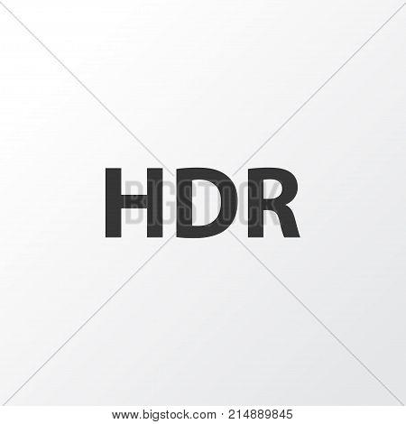 Hdr Icon Symbol. Premium Quality Isolated High Dynamic Range Element In Trendy Style.