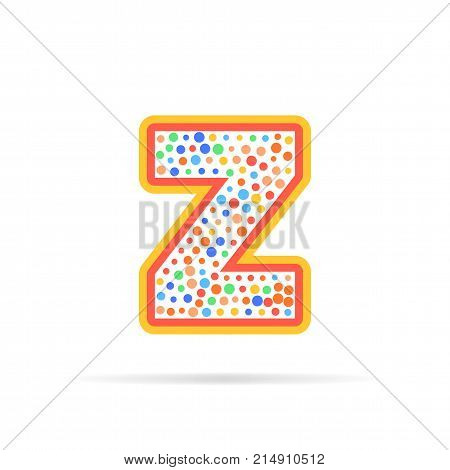 Modern concept of letter z and circles. Symbol design vector illustration isolated on white background