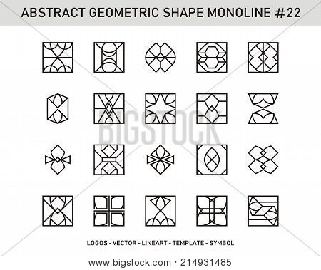 Abstract Geometric Shape Monoline_21-30