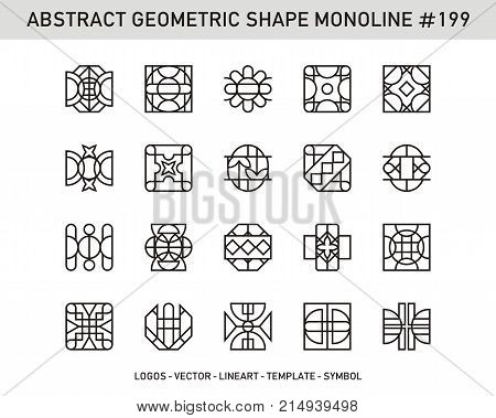 Modern Geometric Set, Stock vector design pattern seamless