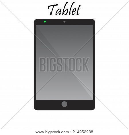Vector illustration of tablet With Blank Screen. High quality tablet illustration. Gadget collection