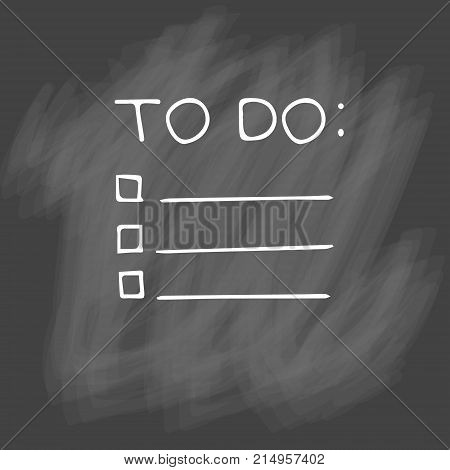 Check list vector icon. Hand drawn task list with check marks and check boxes .  To do list isolated on white background. Outline. Doodle. Chalk