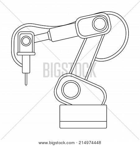 Machine, single icon in outline style.Machine, vector symbol stock illustration .