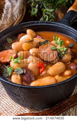 A Fresh And Tasty True Polish Baked Beans With Sausage