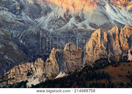 Alpine landscape in the Dolomites, Italy, Europe