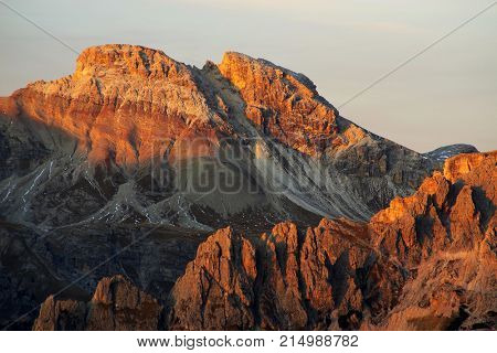 Alpine landscape in the Dolomites, Italy, Europe