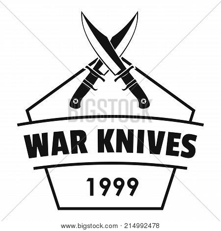 Knive war logo. Simple illustration of knive war vector logo for web