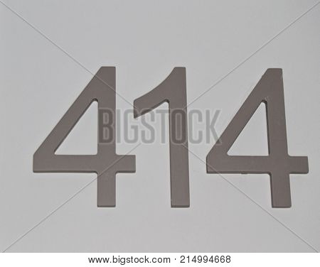 house or hotel room numbers on clear gray surface For graphical concept