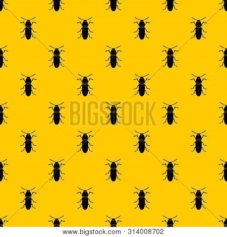 Cereal Leaf Beetle Pattern Seamless Vector Repeat Geometric Yellow For Any Design