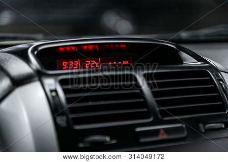 Novosibirsk, Russia - July 08, 2019: Suzuki Grand Vitara, Close-up Of The Dashboard With Information
