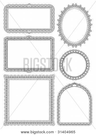 Ornate hand drawn frames two