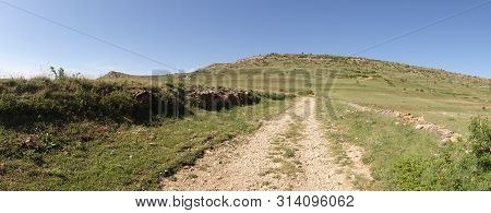 Path Through The Mountains Of Valdelinares In Summer