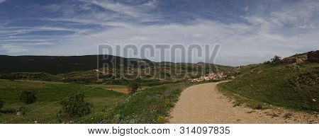 Path Through The Mountains Of Valdelinares In Summer