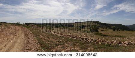 Path Through The Mountains Of Valdelinares In Summer