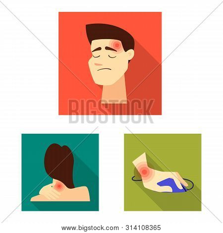 Vector Illustration Of Damage And Wound Logo. Set Of Damage And Rendering Stock Vector Illustration.