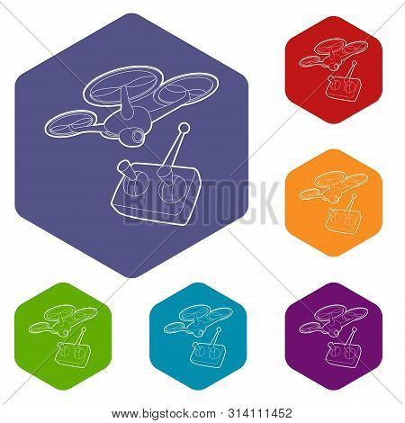 Rc Helicopter Icon. Outline Illustration Of Rc Helicopter Vector Icon For Web