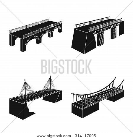 Vector Illustration Of Construct And Side Symbol. Set Of Construct And Architecture Vector Icon For 
