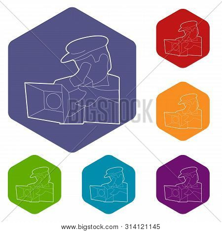 Film Director Icon. Outline Illustration Of Film Director Vector Icon For Web
