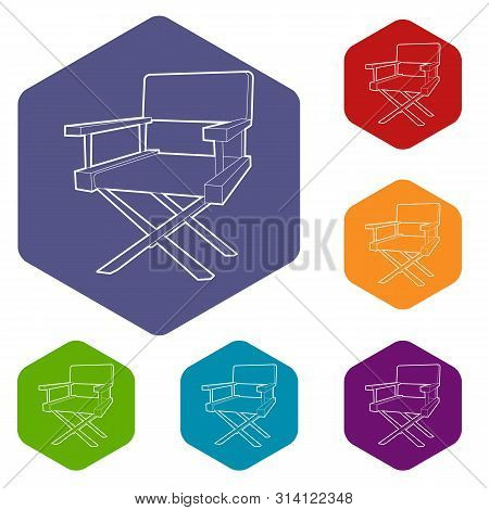 Film Director Chair Icon. Outline Illustration Of Film Director Chair Vector Icon For Web