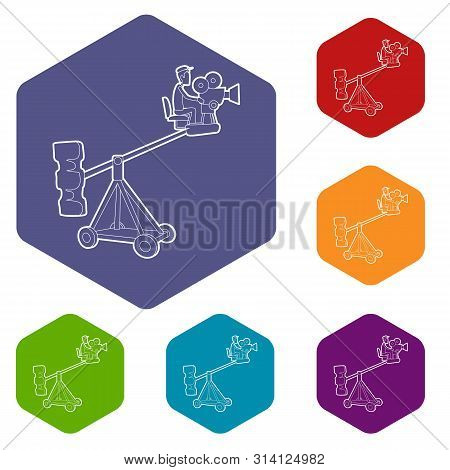 Difficult Filming Icon. Outline Illustration Of Difficult Filming Vector Icon For Web